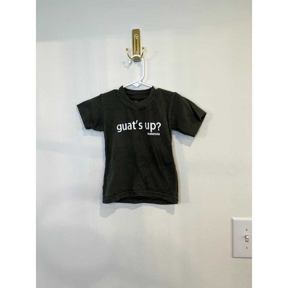 Guat’s Up? Guatemala Graphic Tee Toddler Size 2 Olive Green